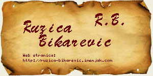 Ružica Bikarević vizit kartica